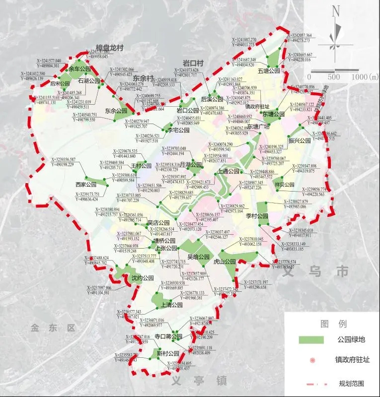 義烏市上溪鎮,蘇溪鎮城鎮綠線控制範圍公佈